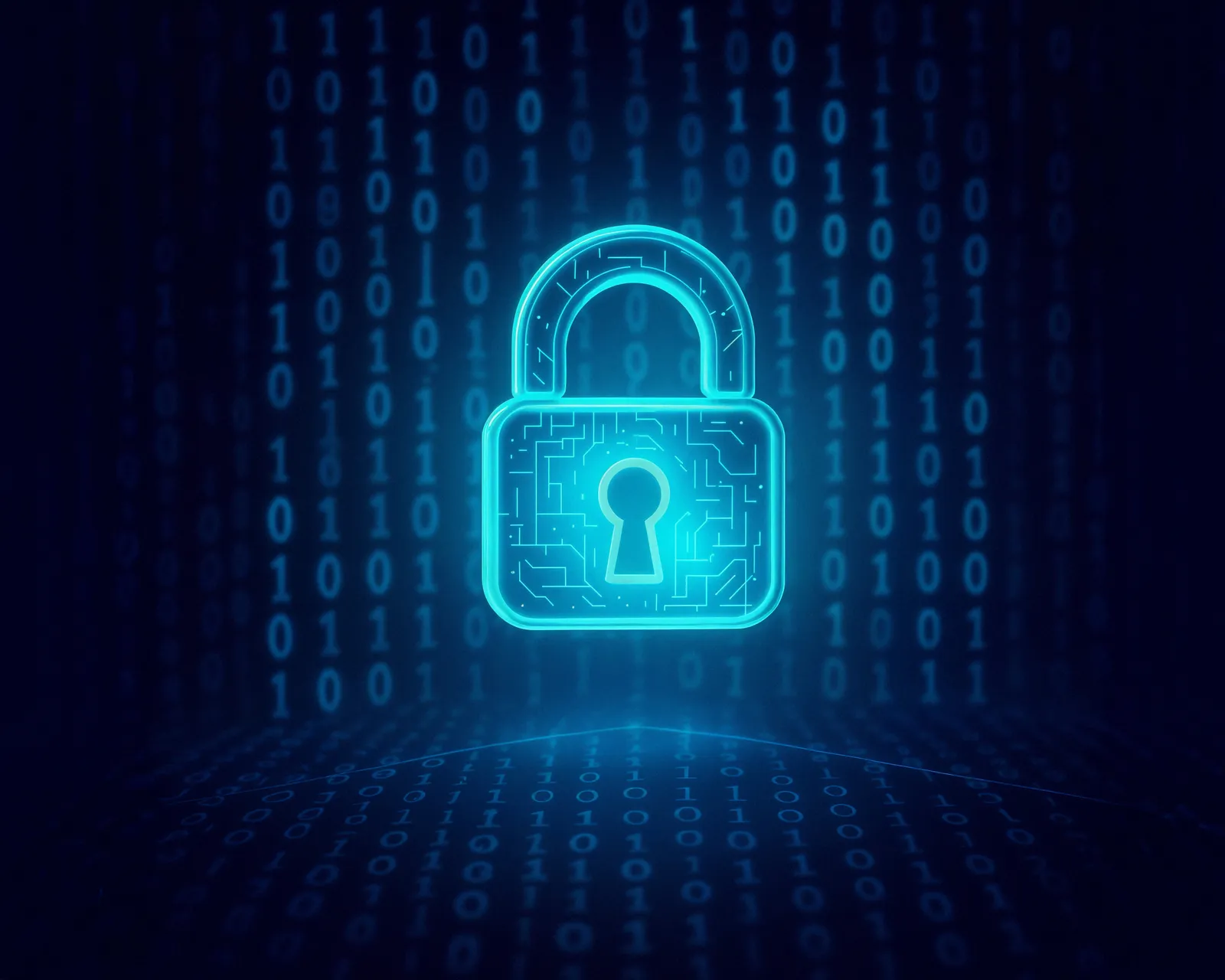 Cybersecurity padlock over code representing a website vulnerability